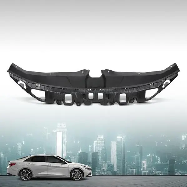MOTOR GPLUS 100% Original New Product Brand New Chrome Trim Upper Radiator Grille Cover Sight Shield Debris Shield for 21-23 Hyundai Elantra (1.6L/1580cc, 2.0L/1999cc) - Powder Coat Exterior Part, Blocks Rocks, Mud, Water & Debris, Boosts Durability