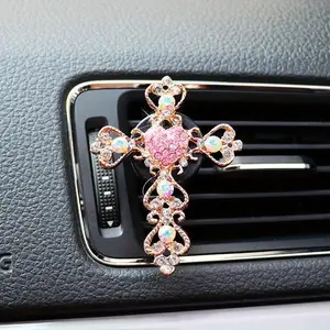 Cross Aromatherapy Clip for Car Air Vent, Decorative Cross Car Air Freshener, Stylish Auto Accessories for Freshening Air, Car Perfume Clip, Car Diffuser, Car Accessory, Car Fragrance
