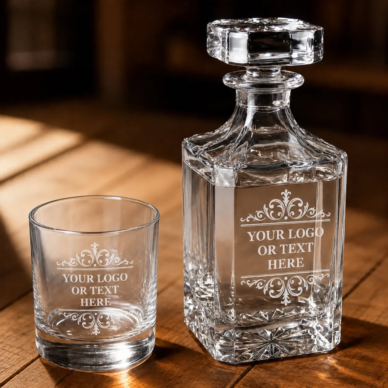 Personalized Decanter Set, Comes with Custom Engraved Wooden Box Home Bar Glassware Gift for Fathers,Dads,Husbands,Boyfriends Groomsmen,Bestfriends,Moms,Wifes,Mothers,Girlfriends,Grandmas,anniversary's, going away gifts,birthday gifts ect
