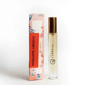 CHERRY SAFFRON Eau De Parfum | Handmade Unisex Fragrance  for Women and Men | Clean & Natural Ingredients | Vegan based with Notes of Pure Saffron & Cherry (TRAVEL SIZE 10 ML/0.33 OZ)