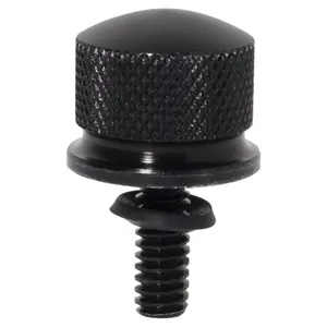 Black 1/4" Knurled Seat Bolt / Screw Kit for Harley-Davidson® from HOGWORKZ®