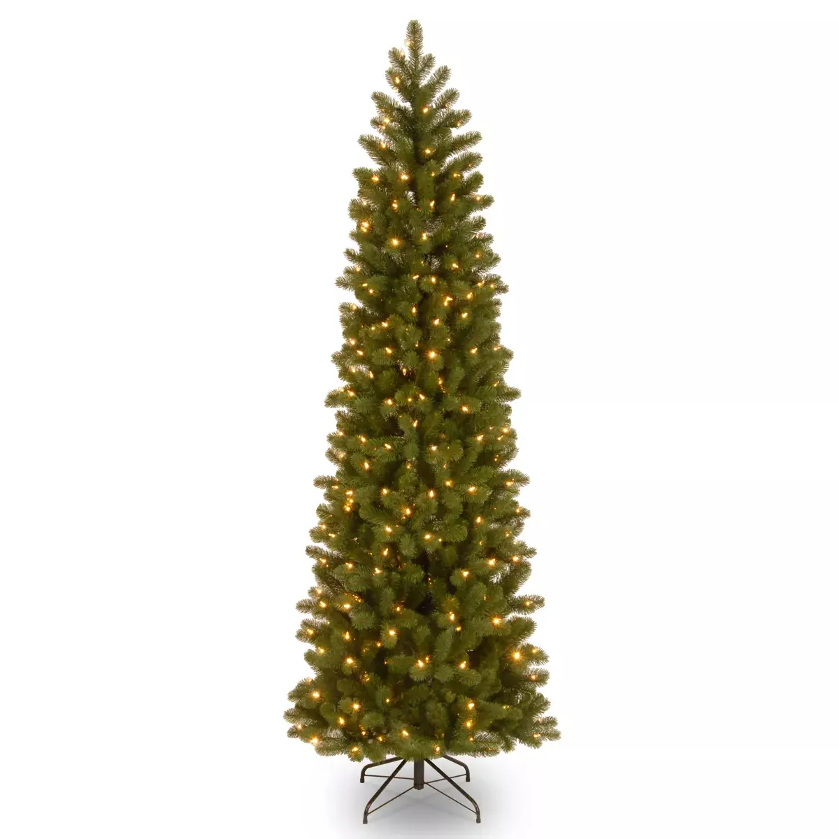 National Tree NTTPEDD439265 6.5 ft. Green Prelit Slim Feel Real Downswept Douglas Fir Artificial Christmas Tree with Clear Light