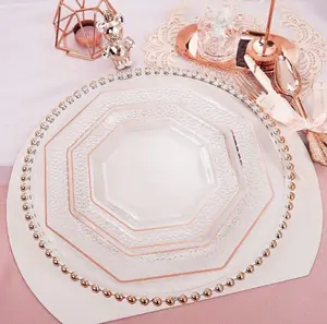 Plates-pack of 60 (30 small plates, 30 medium plates) Glass Bpa