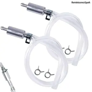 2PCS Soft Brake Bleeder Hose Kit – One Way Check Valve Tube with Metal Clips, Universal Brake Fluid Bleeder Tool for Car & Motorcycle Hydraulic Brake & Clutch Maintenance tiktokshopspringglowup