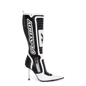 Revved Up Ready Moto Boots - White