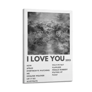 The Neighbourhood L Love YouCOVER Poster for Bedroom Aesthetic Canvas Wall Art Living Room Posters Painting Picture Print Modern Family Decor Artist Bathroom Poster