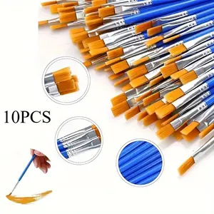 10PCS Art Drawing Hairline Flat Head Pen Practice Drawing Graffiti Drawing Gypsum Drawing Pen