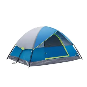 5 Min Fast Setup Camping Tent 2/4 Person, Tool-Free Dome Tent with Simple Pole Layout, Waterproof Windproof with Multi-Directional Ventilation, Lightweight Carry Bag – Ideal for Family Outdoor Backpacking Hiking