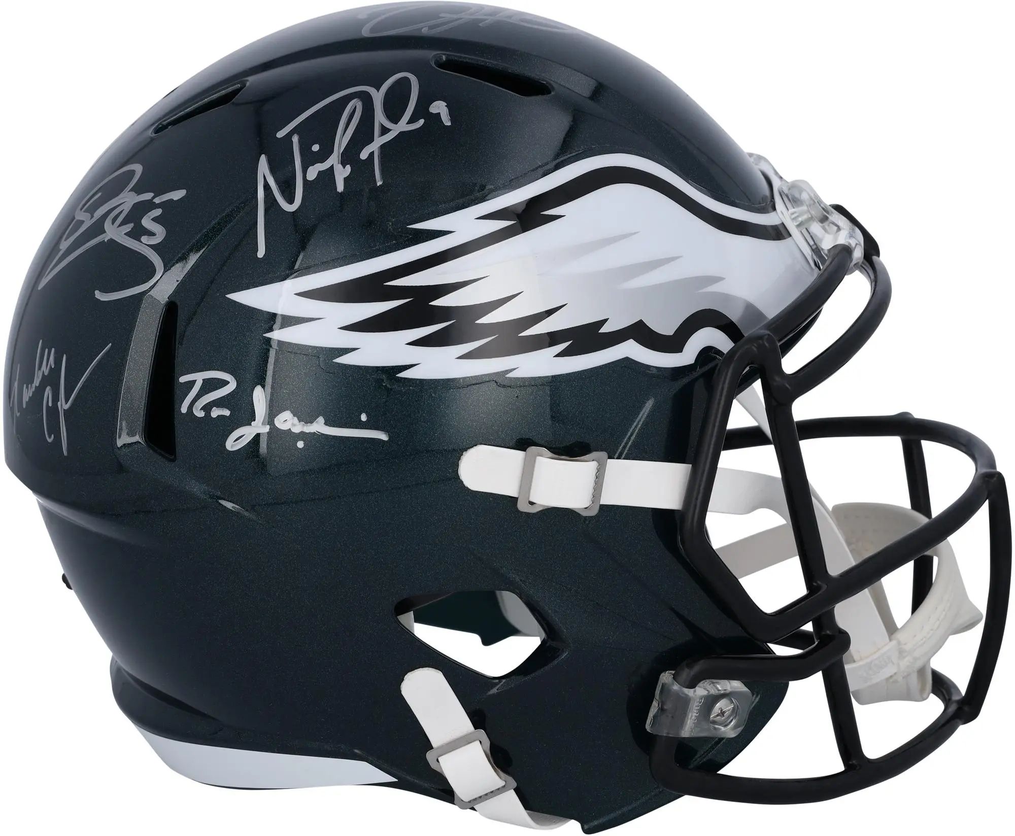 Philadelphia Eagles Quarterbacks Autographed Speed Replica Helmet - Fanatics Authentic Certified