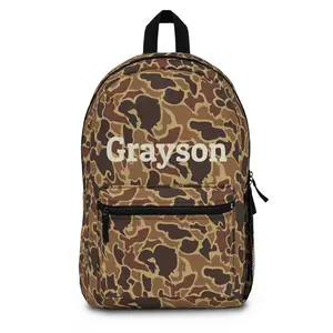 Duck Camo Backpack - Personalized Backpack for Kids - Custom Name Backpack - Lightweight Outdoor Bag for Hunting & Camping