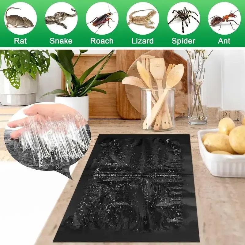 Mouse Glue Traps 2/4/6/8/10 Pack, Larger & Heavier Plastic Sticky Glue Traps with Extra-Strong Adhesive for Mice, Rats, Sticky Mouse Trap for Indoor Use, Easy to Set| Sticky Pads For Mice, Cockroaches, and Spiders