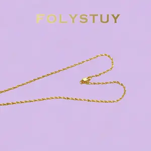 《Y140》Premium 2.2mm Wide 45cm Long Rope Chain, Elegant Everyday Accessory