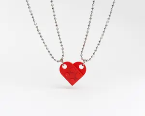 Brick Heart Necklace | Matching Necklaces | Valentines Day Gift | Galentines | Matching Gift for Couples | Brick Heart | Couples Gift | Matching Keychains | Friends Gift | Best Friends | Made with Authentic Bricks