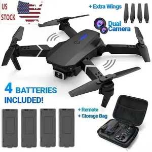 Drone 2026  HD Dual Camera WiFi FPV RC Foldable Quadcopter with 4 Batteries for Extended Flight Times and Precision Control
