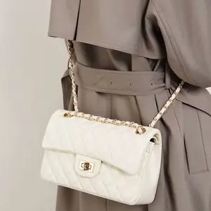 Classic Cream Flap Bag – Timeless Crossbody Purse Ivory/Cream
