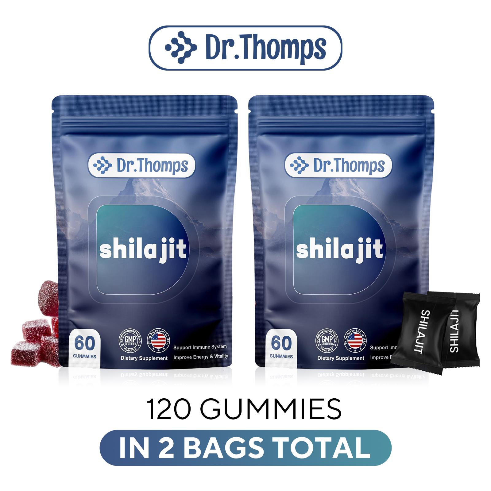 [buy 1 get 1]Dr.Thomps Premium Gold Himalayan Shilajit Gummies I Lab Tested I Individually Packaged I Ashwagandha, 75% F