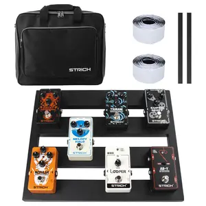 STRICH Guitar Pedal Board Aluminum Alloy 1.82lb Super Light Small Effect Pedalboard 15'' x 11.8'' with Carry Bag,STANDARD 15 (Angled) Portable