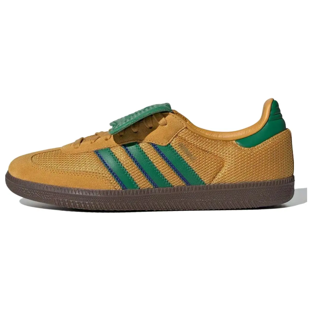 Men's Adidas Samba LT 'Prlvd Yellow Green' Vintage-Inspired Premium Leather Lace-Up Trainers - Classic Gum Sole, Round Toe, Iconic Silhouette, All Seasons, Everyday Wear, Runs Small, Casual Athletic Footwear