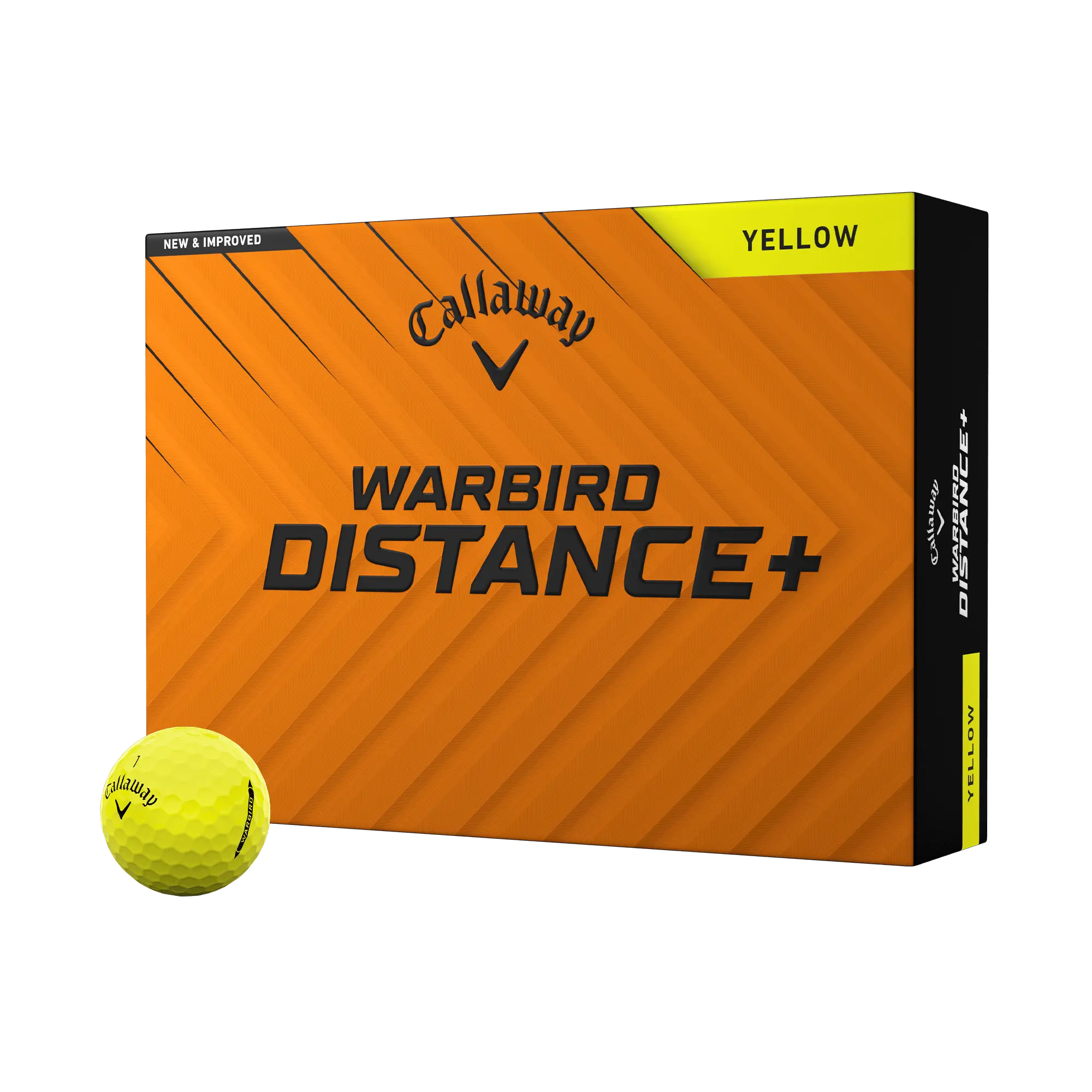 Callaway Golf Warbird Distance+ Yellow Golf Balls, Control, High Energy Core Callaway Golf Warbird Distance+ Yellow Golf Balls, Control, High Energy Core