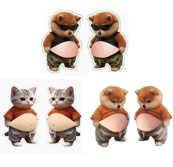 FORTAND 6pc Gift Set 3D Belly Squish Cute Stickers, Silicone Dog & Cat Mochi Fidget Stress Relief Toys, Kid & Adult Fidget Squeeze Items for Party Favors, Car Door & Wall Buffers, Cartoon Animal Stickers FORTAND 6pc Gift Set 3D Belly Squish Cute Stickers, Silicone Dog & Cat Mochi Fidget Stress Relief Toys, Kid & Adult Fidget Squeeze Items for Party Favors, Car Door & Wall Buffers, Cartoon Animal Stickers