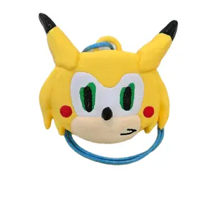 Sonichu Medallion Necklace For Cosplay and Collecting with Blue Rope and Yellow Character Design