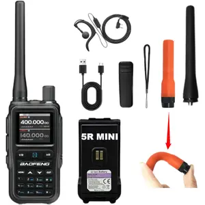 Baofeng UV-5r Mini Portable Compact Wireless Fm Walkie Talkie Two-Way Radio, Multi-Band USB Type-C Charging Port, Ham Radio Handheld Bluetooth-compatible Programming Soft Antenna
