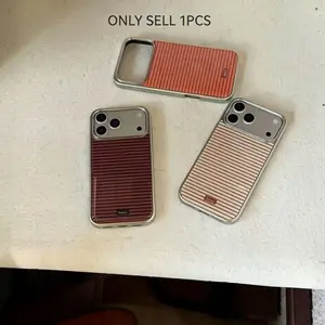 Simple Colorblock Three-Color Stripe Protective Phone Case Cover for Iphone17promax/iphone16promax/iphone15promax/iphone14pro/iphone13pro,i Fashionable Women's Case