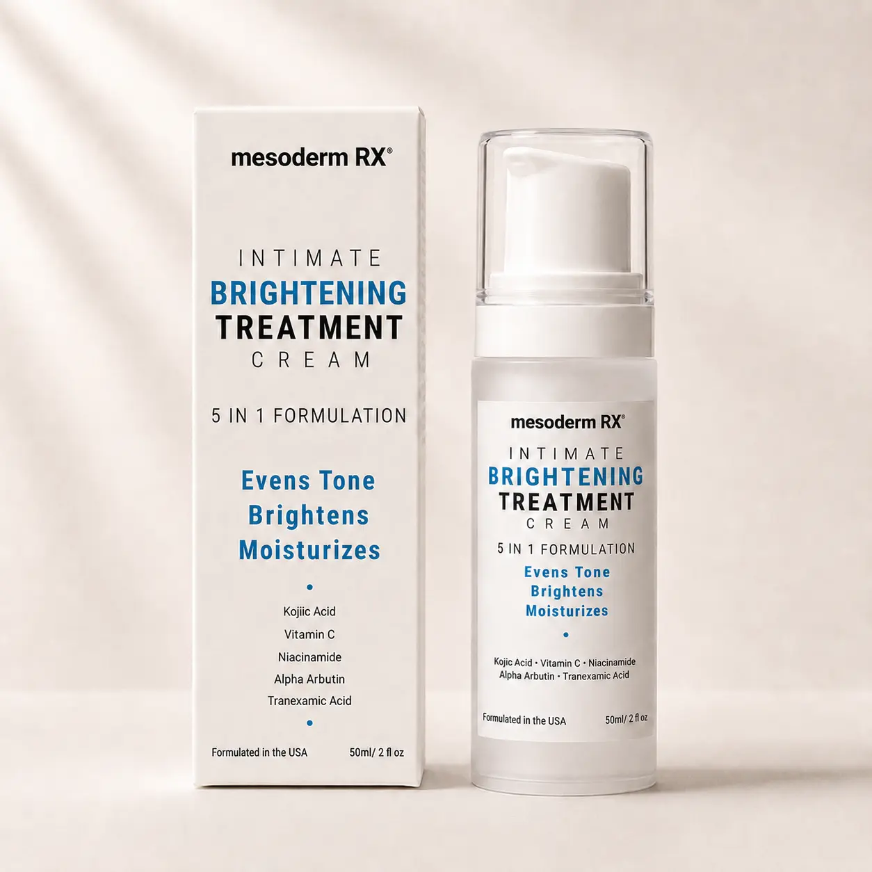 [Mesoderm RX] Intimate Cream for Dark Spots & Uneven Tone - Underarms, Bikini Area, Knees & Elbows