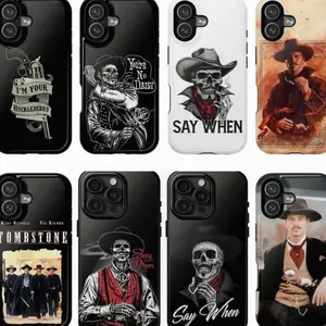 Doc Holliday Phone Case – Val Kilmer Tombstone Tribute, I’m Your Huckleberry Western Cover for iPhone & Samsung | Gift for Movie Buffs & Cowboy Fans, Trending 25 P