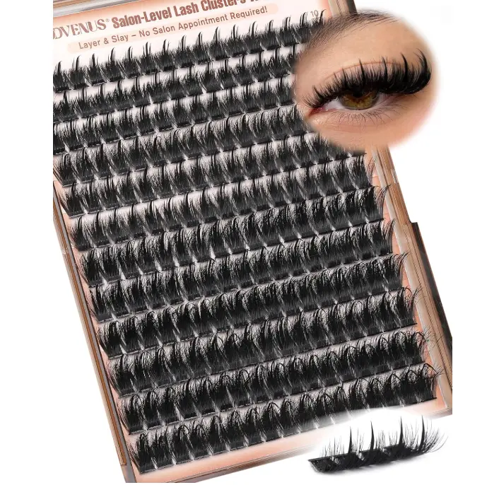 Goddvenus Manga Lash Clusters With Spikes Wispy Cluster Eyelash Extensions Fluffy Anime Eyelashes Clusters Reusable Faux Mink Fairy Individual Lash Extension (D Curve 12-18mm 204 pieces)