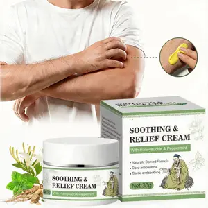 Soothing & Relief Cream for Eczema with 100% Natural Plant Extracts, Relief from Eczema & Blisters, Honeysuckle & Peppermint, Gentle for All Ages, Quick-Relief Itch Soother, Moisturizes Dry & Sensitive Skin