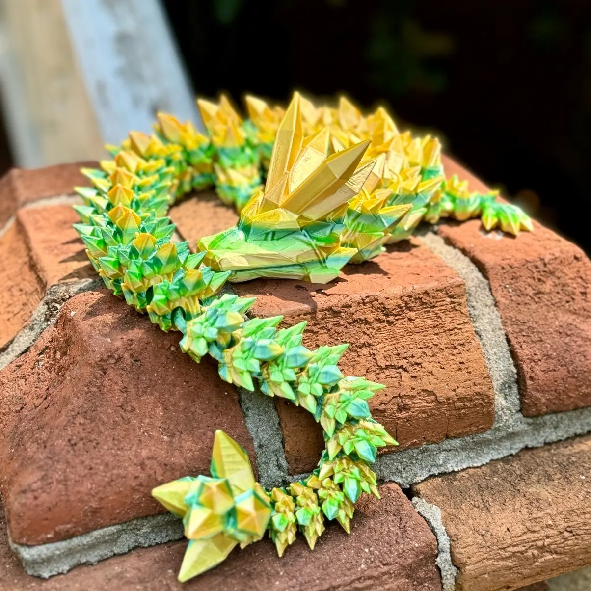 3D Printed Articulated Crystal Dragon