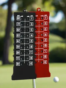 Golf Score Card Counter 18 Holes Portable Stroke Counter Tool for Golfers Durable Plastic Metal Construction Compact Size 16x6x16cm Effortless Usage Keychain Design golf gift