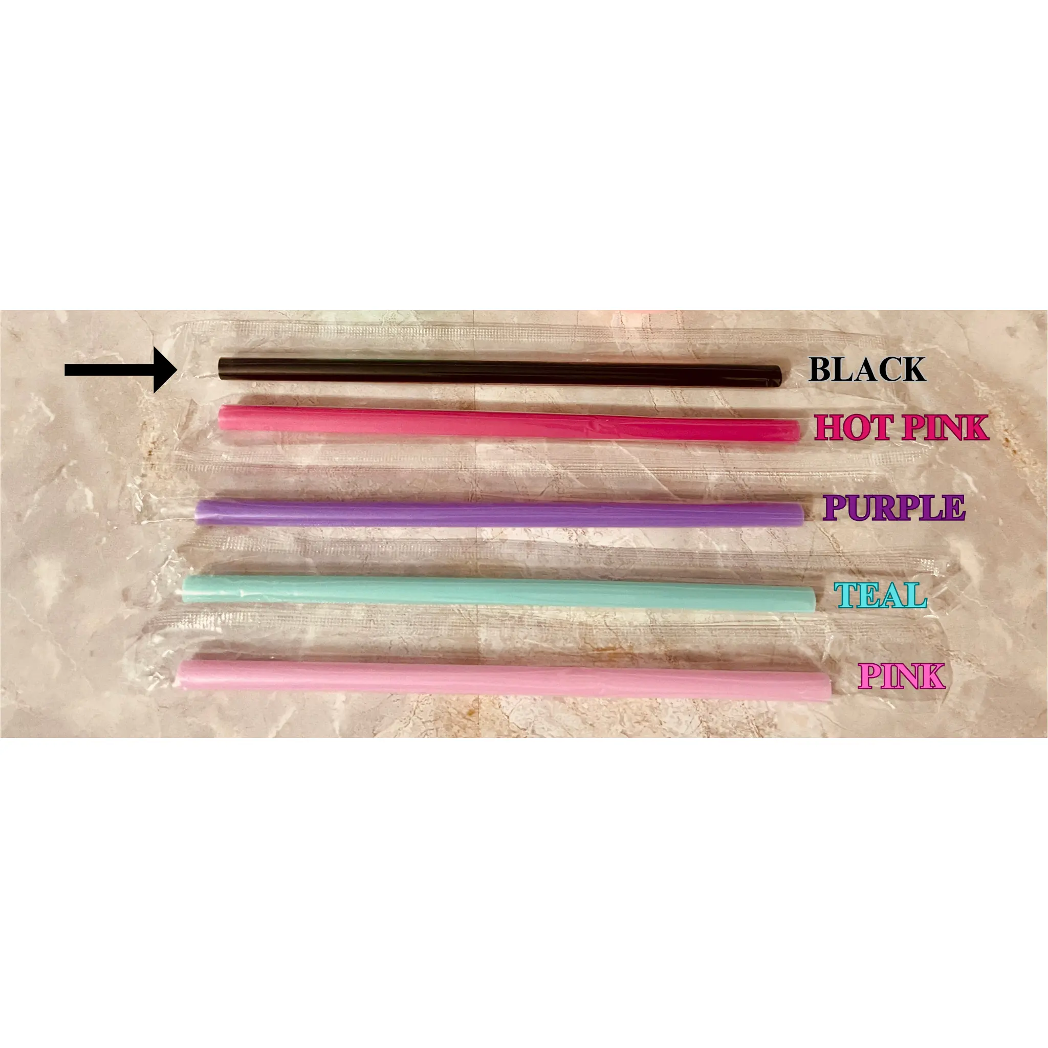 7 inch colored straws