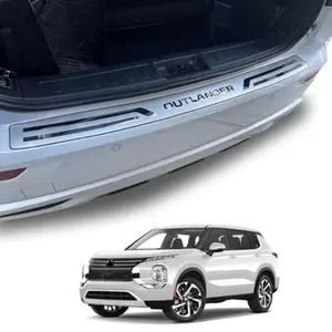 For Mitsubishi Outlander TrunkRear Bumper Protector 2022 2023 2024 With Mirror-Like Finish Car Accessories Guard Cover And Trim