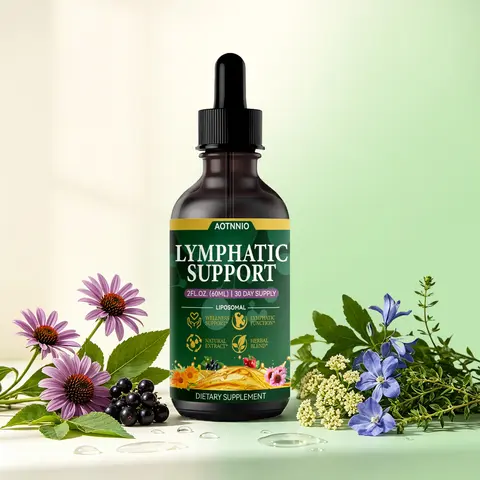 11-in-1 Lymphatic Support Liquid Drops | Supports Cleansing, Immune System & Self Care | Echinacea Purpurea Root, European Elderberry, Plantain Leaf, Blue Vervain, Yarrow Flower & Thyme Leaf | 2 FL OZ