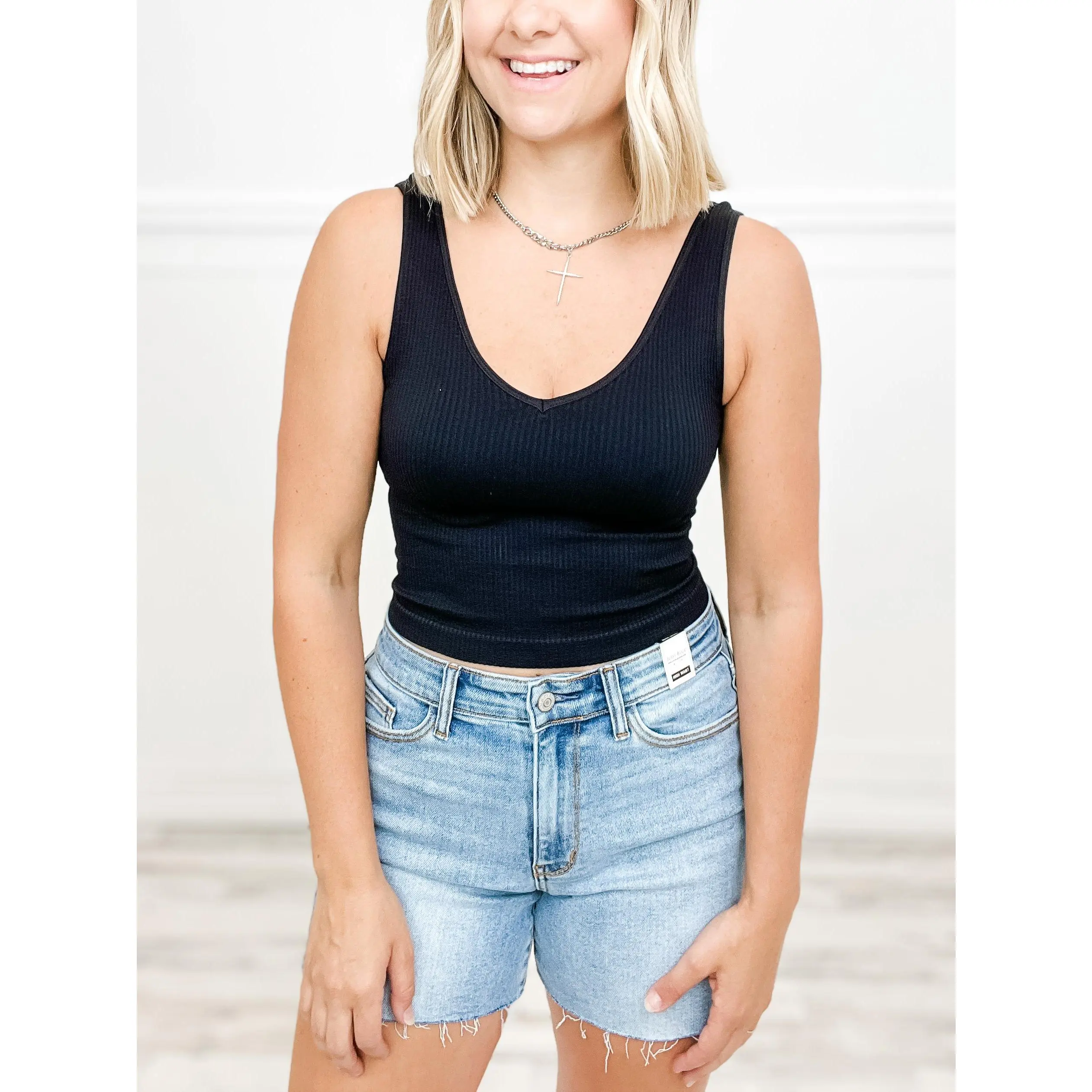 Reversible Ribbed Crop Top