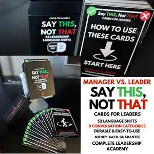 MANAGER VS. LEADER: Say THIS, Not THAT Cards Box - Pre-Order Now
