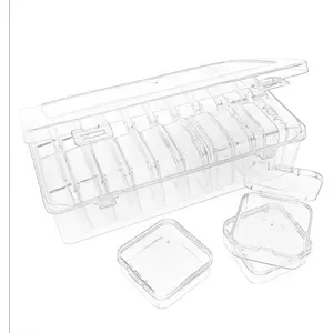 24Pack Bead Organizer Box With Hinged Lid - Clear Bead Storage Containers for Organizing DIY  Craft and Bracelet Making - Mini Plastic Bead Box (24Pack 2.15 X 2.15 X 0.8inch)