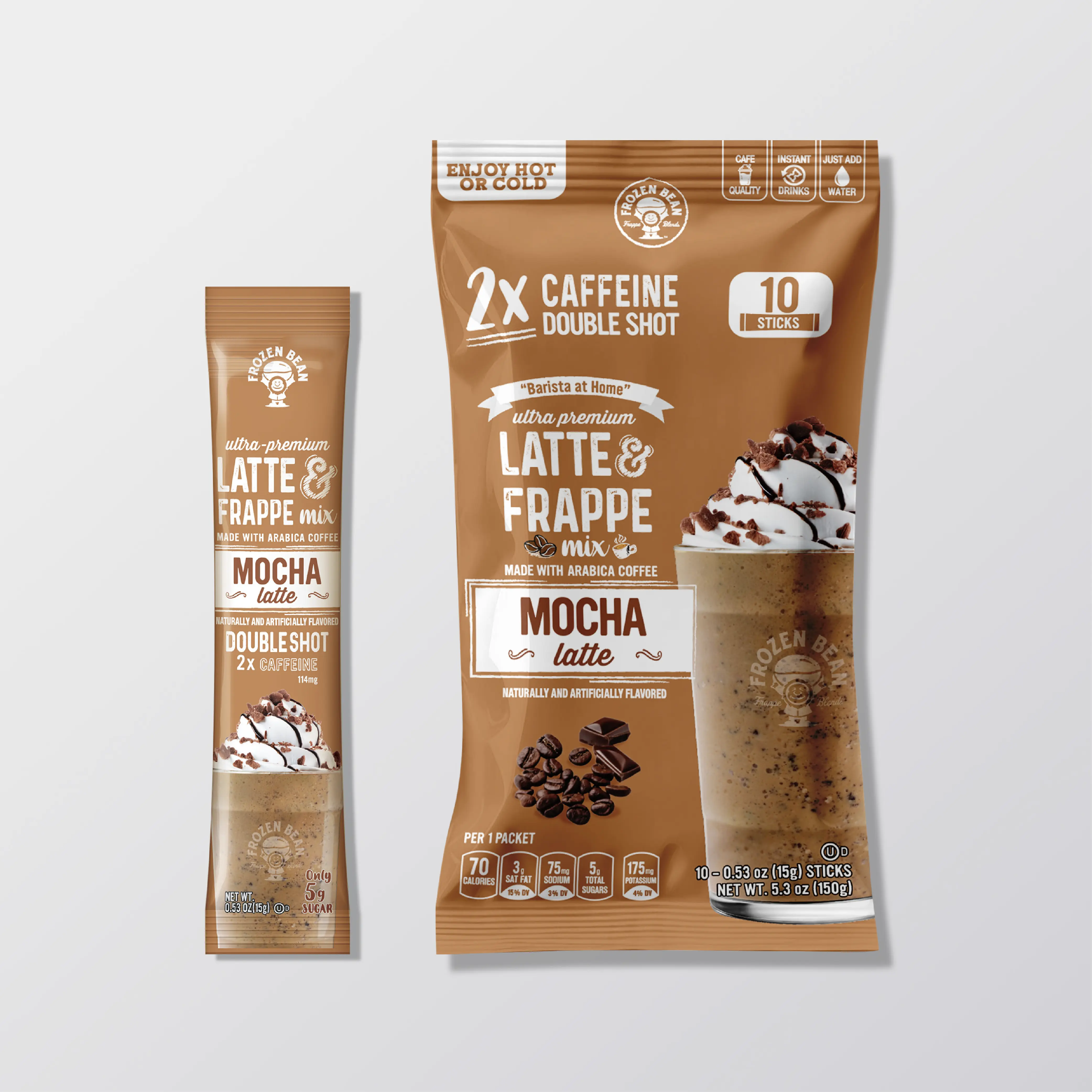 The Frozen Bean Mocha Frappe & Latte Instant Mix (10 Sticks) The Frozen Bean Mocha Frappe & Latte Instant Mix (10 Sticks)