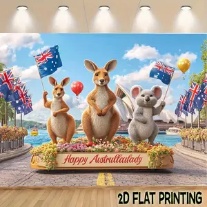 2D Flat Banners 1pc Australia Day  Theme designfor parties, events and home decor, perfect for living rooms