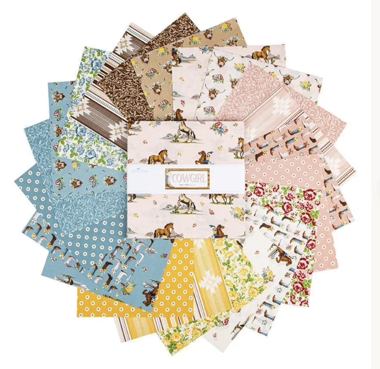 Cowgirl 10 in squares- 40 pieces