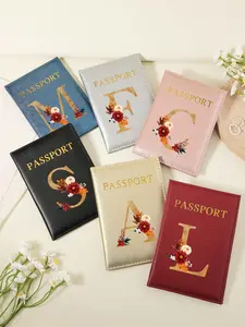 Floral Pattern Passport Case, PU Leather Passport Holder, Lightweight and Portable Passport Case for Women & Men, Vacation Accessories, Passport Wallet, Travel Document Holder, Passport Cover