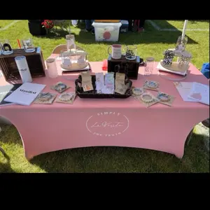 Simply Laverite Custom 6ft Table Cover - Custom Color Available, Includes Signature Delivery, Spandex Material, Fits 6-ft Tables