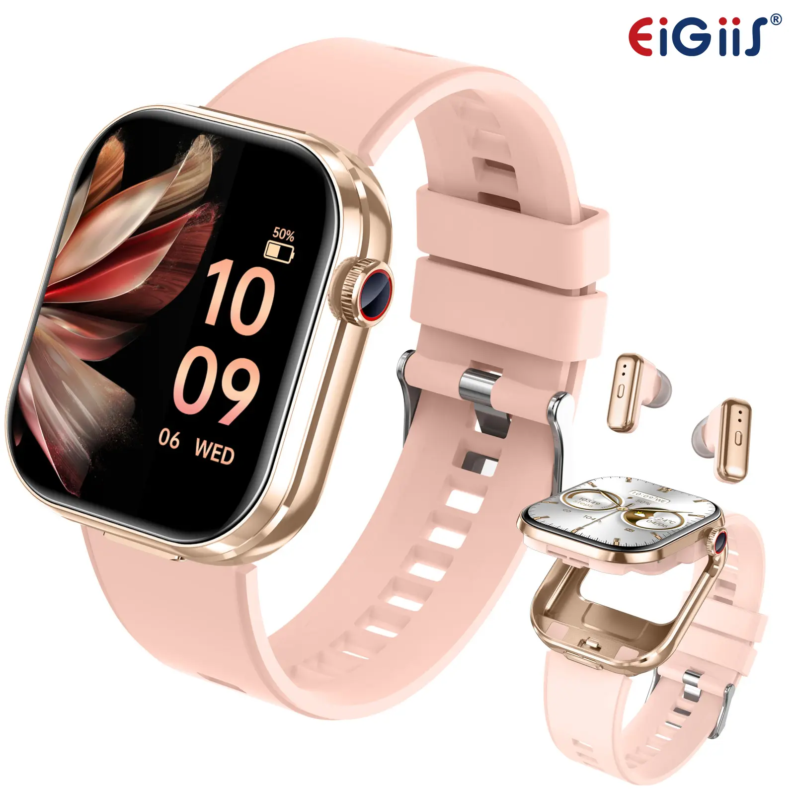 Multifunctional Smart Watch for Men Women 2-in-1 Built-in Wireless Earbuds, Wireless Call & Music Player, 2.02" HD Large Screen, 100+ Sport Modes Pedometer, Activity Recorder with Sport Smartwatch for iPhone Android for Gift