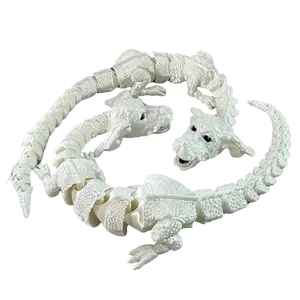 3D Printed Poseable Dragon Statue - Lucky Dragon Figurine with Moving Tail, Halloween Christmas Thanksgiving Gift for Collectors, Unique Home Decor Art (15.75-inch) Ornaments