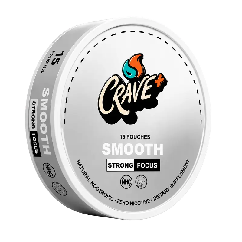 CRAVE Focus Pouches - Smooth - 15 Count - Nicotine-Free