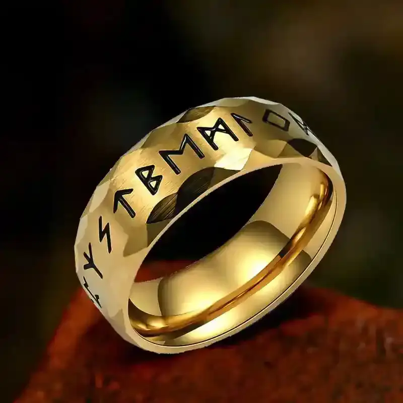 Vintage Viking Rings with Runic Engravings, Ancient Style Odin Amulet, Fantasy-themed Medieval Norse Jewelry, Medieval Rings, Ancient Style Rings