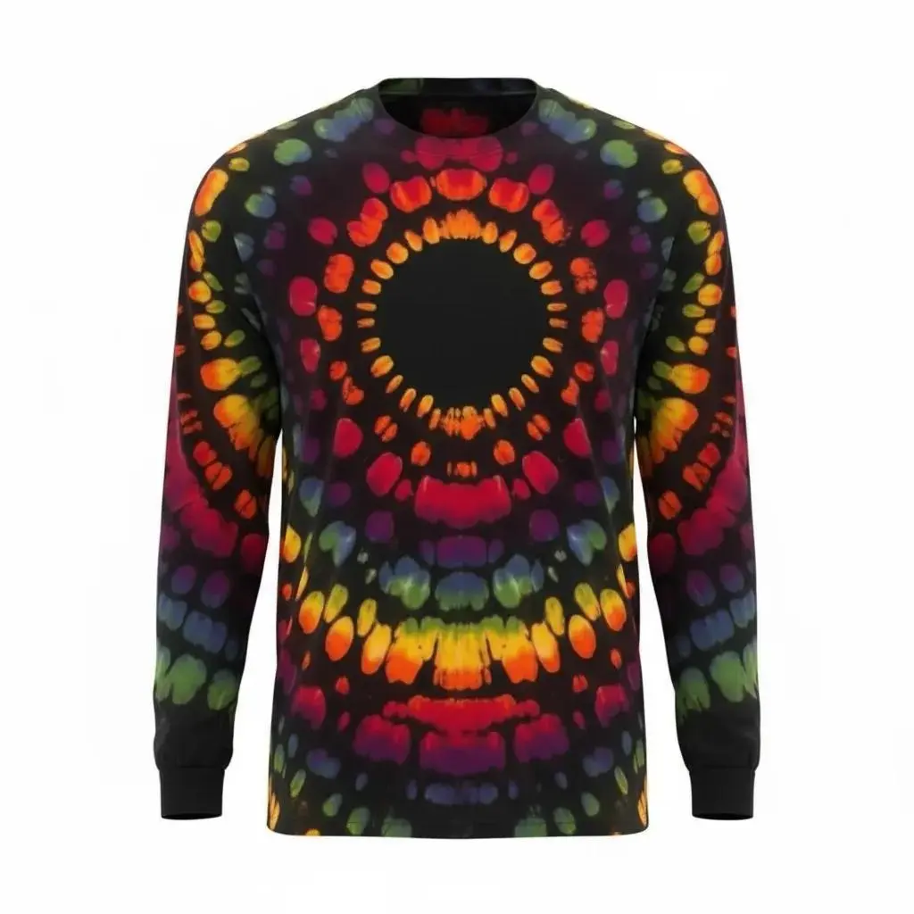 Reverse Tie Dye t-shirt Long Sleeve Handmade Youth XS - Adult 6XL Available