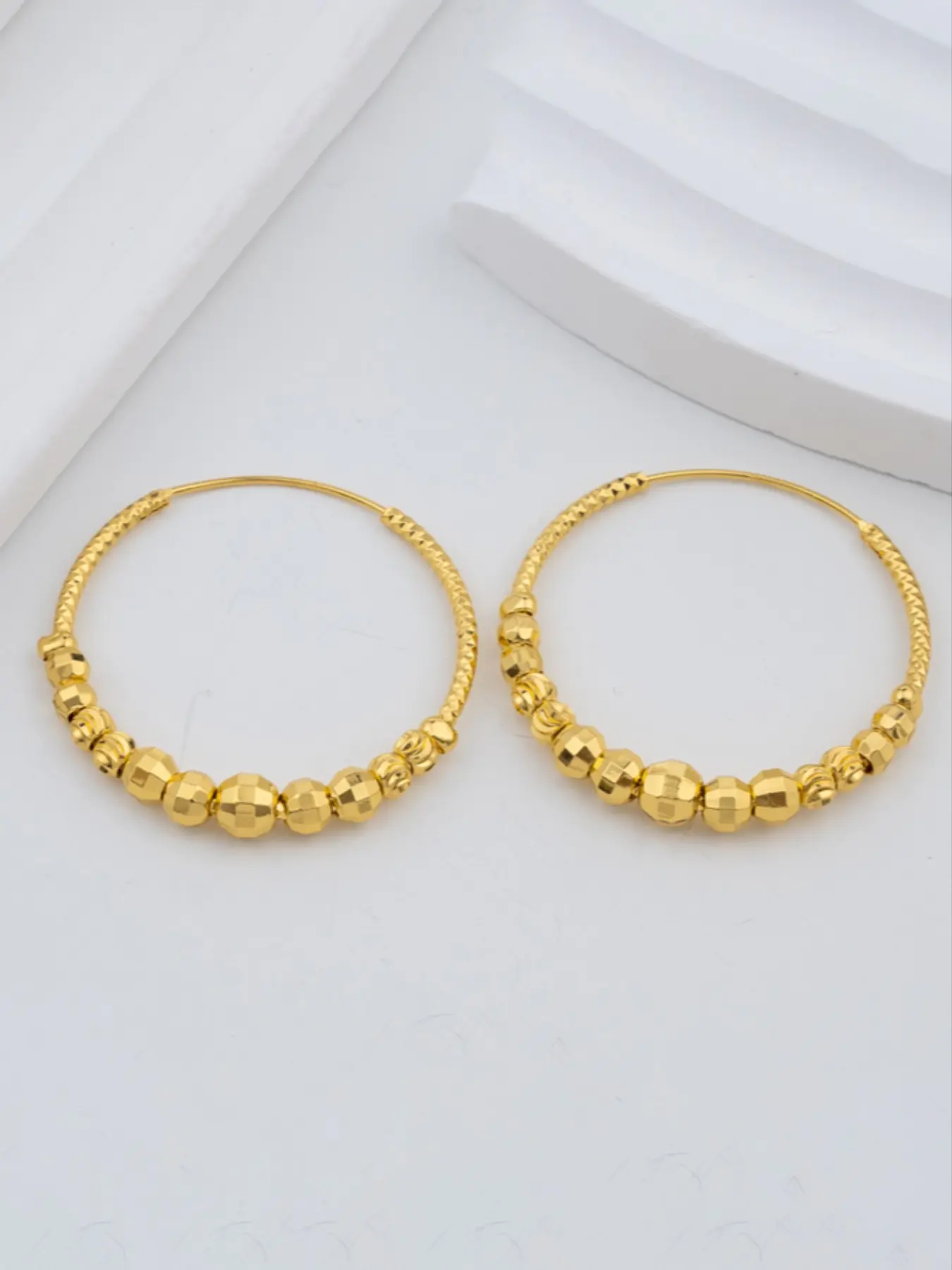 Women's Fashion Beaded Earrings Set, Elegant Luxury Ethnic Style Vintage Design, All Season Jewelry Accessory, Hoop Earring Sets, Fashionable Hoop Earrings, Hoop Shape Earrings, Earrings Hoops, Fashionable Accessories